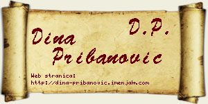 Dina Pribanović vizit kartica